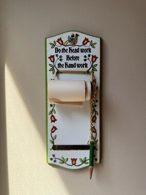 Vintage Grocery List Holder